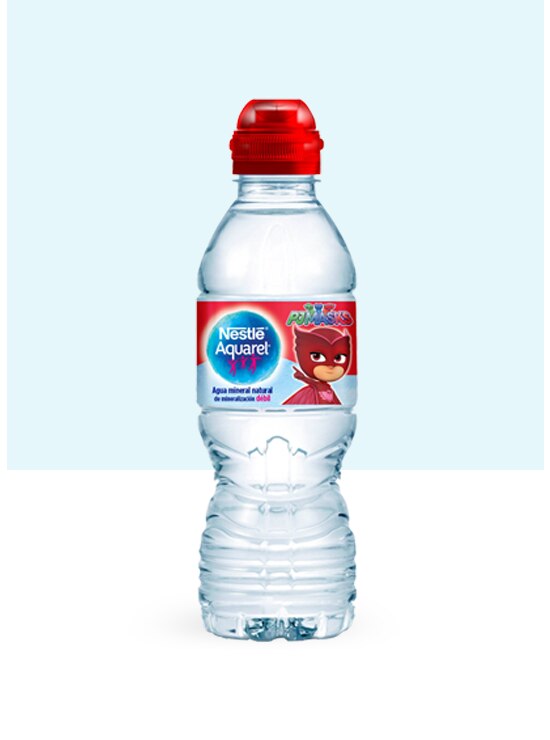 Botella de agua Kids con Tapón Sport y pack de 6 botellas de 33cl