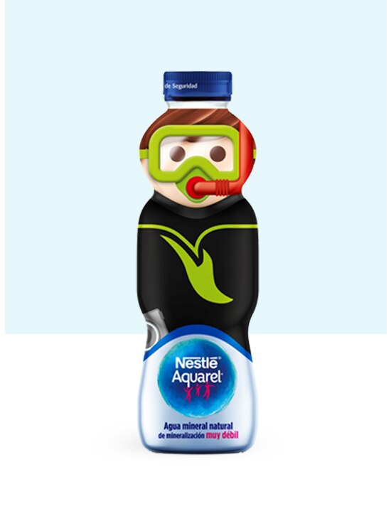 Botella de agua Personajes con Tapón Rosca de 33cl