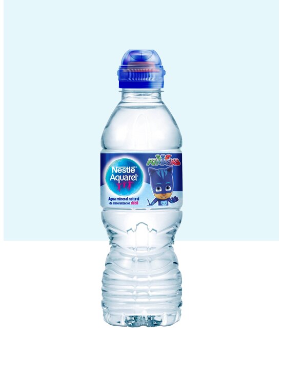Botella de agua Kids con Tapón Sport y pack de 6 botellas de 33cl