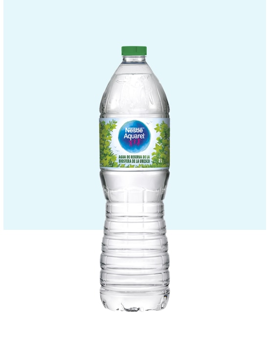 Botella de agua 2L y pack de 6 botellas PET de 2L