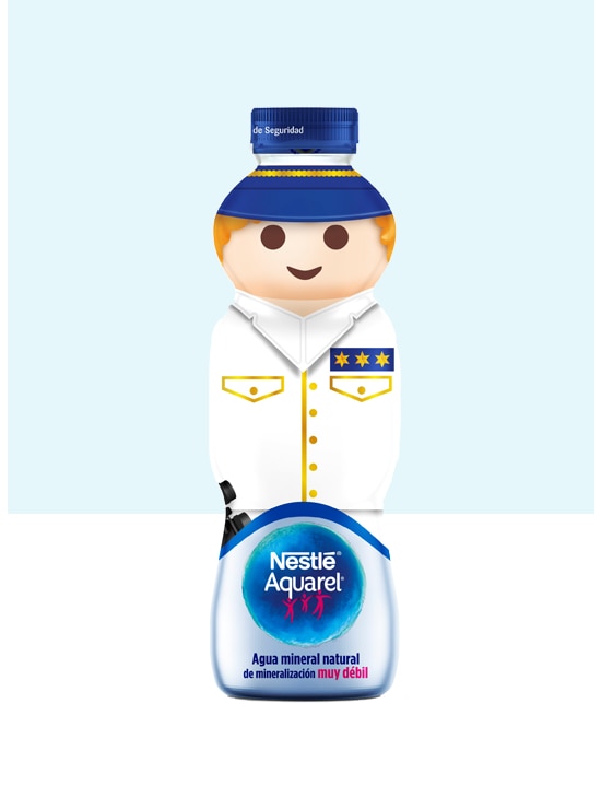 Botella de agua Personajes con Tapón Rosca de 33cl