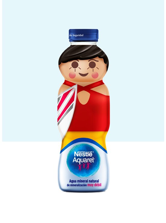 Botella de agua Personajes con Tapón Rosca de 33cl