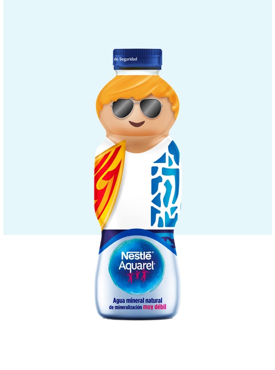 Botella de agua Personajes con Tapón Rosca de 33cl