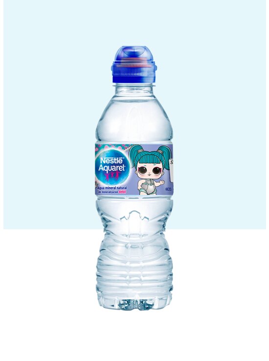 Botella de agua Kids con Tapón Sport y pack de 6 botellas de 33cl