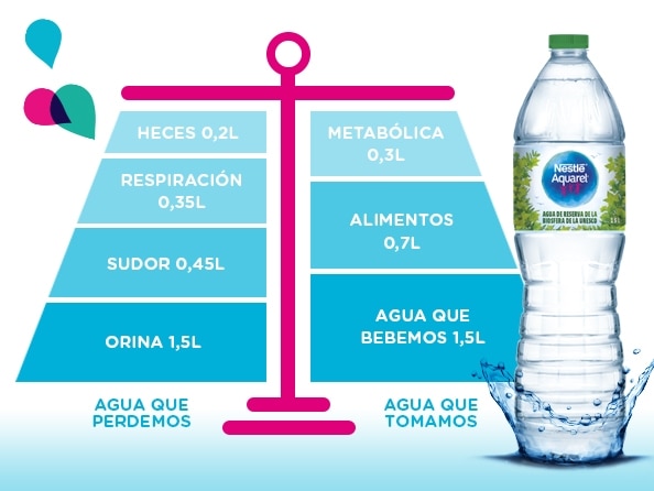 Búho abdomen mostaza Cuánta agua hay que beber al día? 8 vasos al día | Nestlé Aquarel®
